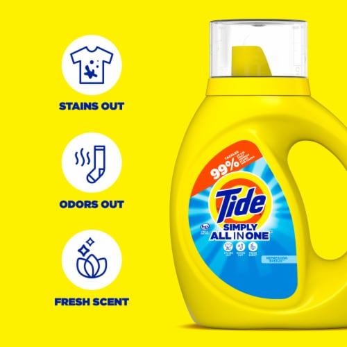 Tide Simply Refreshing Breeze Liquid Laundry Detergent Perspective: top