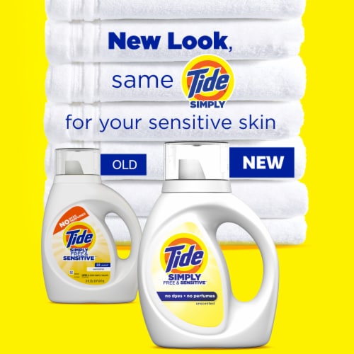 Tide Simply Free & Sensitive Liquid Laundry Detergent Perspective: top