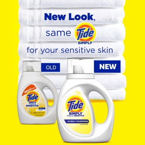 Tide Simply Free & Sensitive Liquid Laundry Detergent Perspective: top