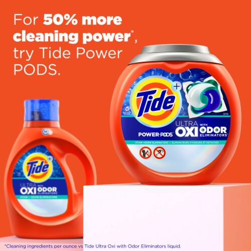 Tide With Ultra Oxi & Odor Eliminators Original Scent Liquid Laundry Detergent Perspective: top