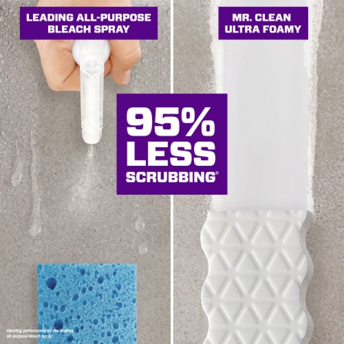 Mr. Clean Magic Eraser Ultra Foamy Multi-Purpose Cleaning Pads Perspective: top