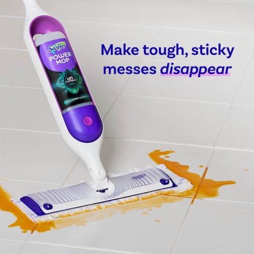 Swiffer PowerMop Floor Cleaning Solution with Unstopables Fresh Scent, 25.3 fl oz, 2 Pack Perspective: top