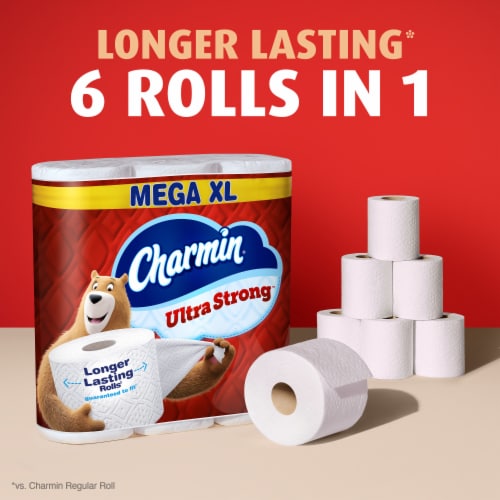 Charmin Ultra Strong 12 Mega XL Toilet Paper Perspective: top