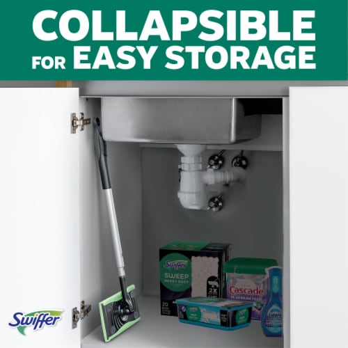 Swiffer Sweep and Mop Deluxe, 2-in-1 Floor Mopping and Sweeping Kit Perspective: top