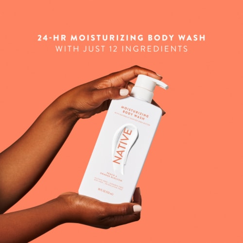 Native Peach & Orange Blossom Moisturizing Body Wash Perspective: top