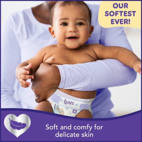 Luvs Platinum Protection Baby Diapers, Size 6, (35+lbs) Perspective: top