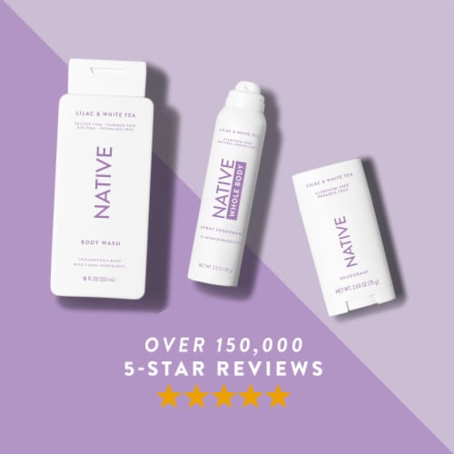 Native Lilac & White Tea Sensitive Whole Body Deodorant Perspective: top