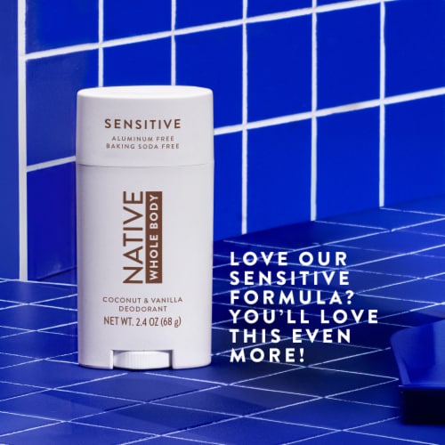 Native Coconut & Vanilla Sensitive Whole Body Deodorant Perspective: top