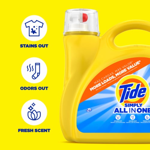 Tide Simply Refreshing Breeze Liquid Laundry Detergent Perspective: top