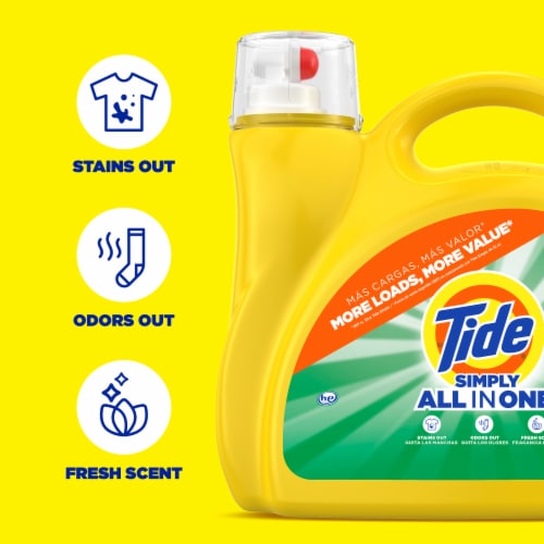 Tide Simply Daybreak Fresh Liquid Laundry Detergent Perspective: top
