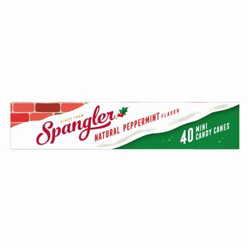 Spangler® Peppermint Mini Holiday Candy Canes Box Perspective: top