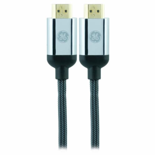 GE Ultra Pro Premium HDMI Cable - Black/Silver Perspective: top