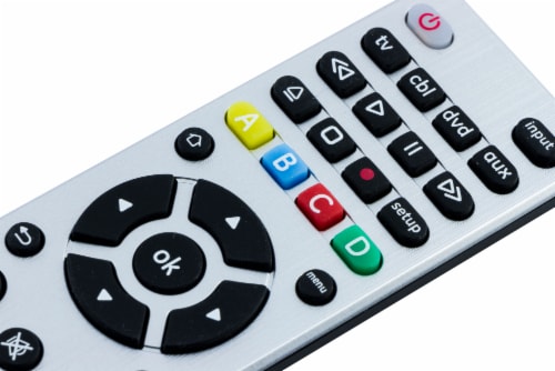 GE Designer Series 4 Device Universal Remote - Silver Perspective: top