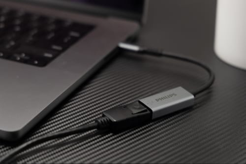 Phillips USB-C to Display Port Adapter Perspective: top