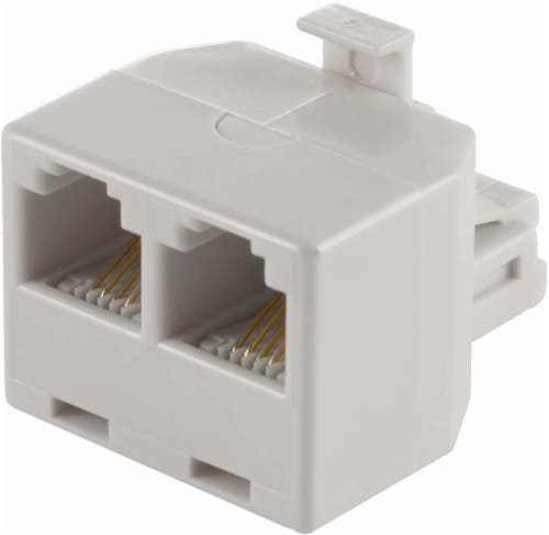 GE Duplex In-Wall Adapter - White Perspective: top