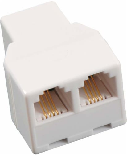 GE Duplex In-Line Adapter - White Perspective: top