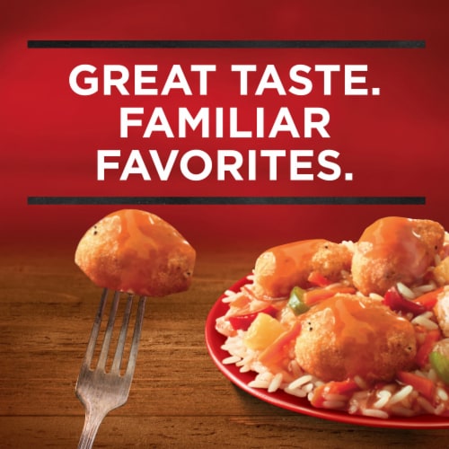 Banquet Sweet And Sour Chicken Frozen Meal Perspective: top