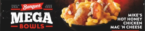 Banquet® MEGA Bowls Mike's Hot Honey® Chicken Mac 'n Cheese Frozen Meal Perspective: top