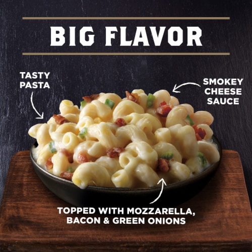 Banquet Mega Bowls Bacon Mac And Cheese Frozen Meal Perspective: top