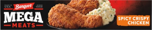 Banquet® MEGA Meats Spicy Crispy Chicken With Mashed Potatoes Frozen Meal Perspective: top