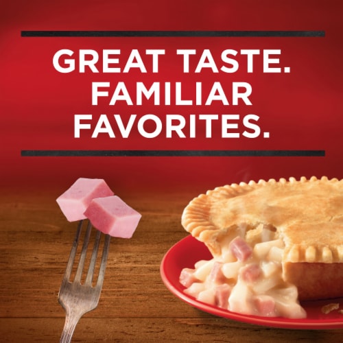 Banquet Frozen Pot Pie Breakfast Deep Dish Cheesy Ham & Potato Perspective: top