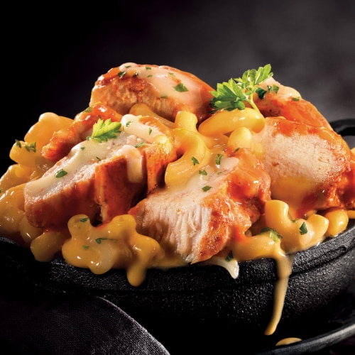 Banquet Mega Bowls Buffalo-Style Chicken Mac 'n Cheese Frozen Meal Perspective: top