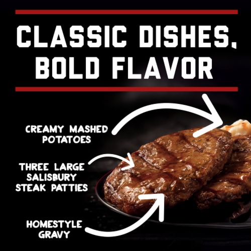 Banquet Mega Meal Salisbury Steak Frozen Meal Perspective: top