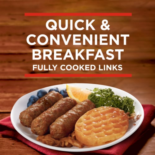 Banquet Brown 'n Serve Vermont Maple Fully Cooked Sausage Links Frozen Meat Perspective: top