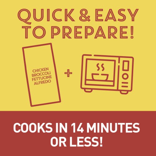 Bertolli Family Size Chicken Broccoli Fettuccine Alfredo Frozen Meal Perspective: top