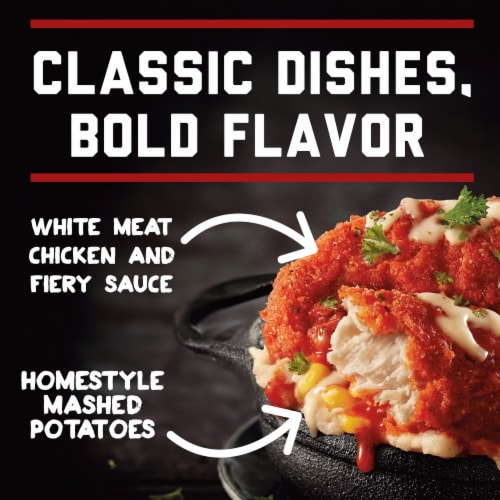Banquet Mega Bowls Nashville Hot Fried Chicken Frozen Meal Perspective: top