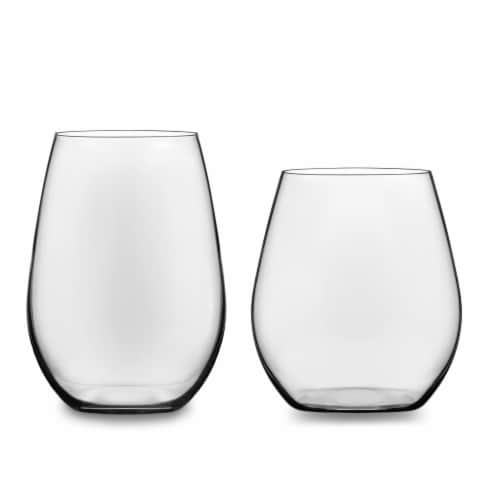 Libbey Signature Kentfield Stemless Wine Glass Party Set Perspective: top