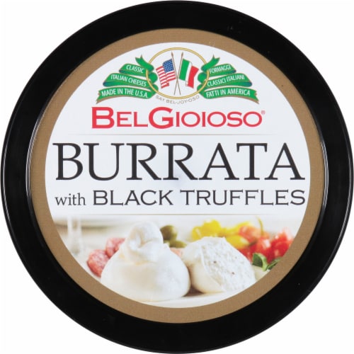 BelGioioso Burrata With Black Truffles Perspective: top