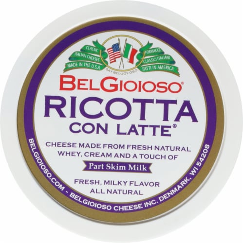 BelGioioso® Auricchio Ricotta Con Latte Cheese Perspective: top