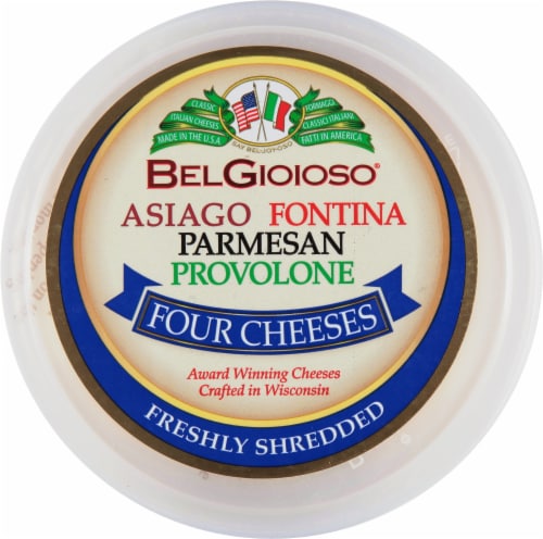 BelGioioso Four Cheeses Freshly Shredded Cheese Blend Perspective: top
