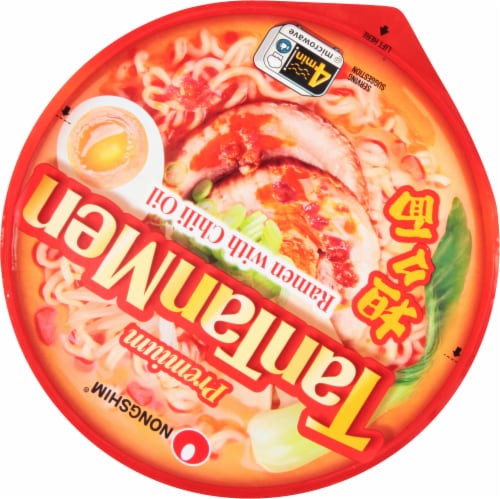 Nongshim® Tantanmen Premium Noodle Soup Perspective: top