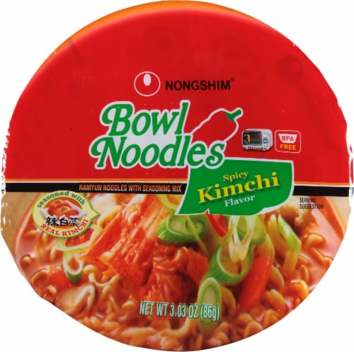 Nongshim® Spicy Kimchi Bowl Noodle Soup Perspective: top