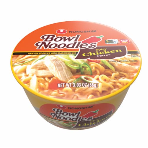 Nongshim® Spicy Chicken Bowl Noodle Soup Perspective: top