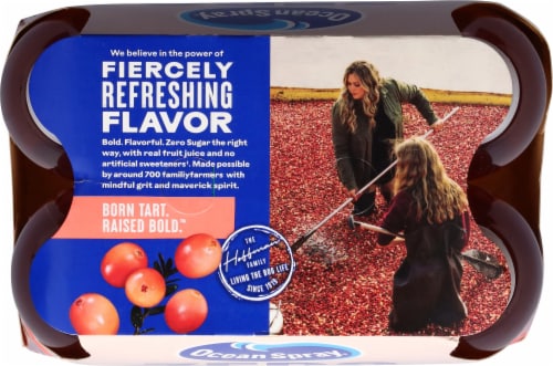 Ocean Spray® Zero Sugar Pink Cranberry Juice Bottles Perspective: top