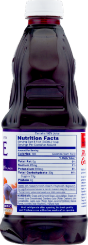 Ocean Spray® No Sugar Added 100% Cranberry Concord Grape Juice Perspective: top