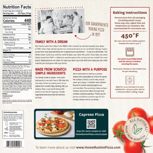 Home Run Inn Frozen Meat Lovers Classic Pizza Perspective: top