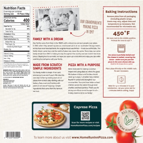 Home Run Inn Frozen Cheese Classic Pizza Perspective: top