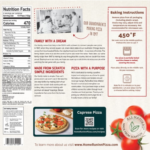 Home Run Inn Frozen Sausage & Uncured Pepperoni Ultra Thin Pizza Perspective: top