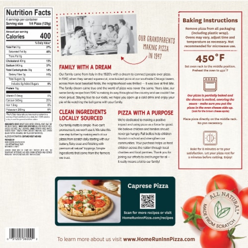 Home Run Inn Cheese Thin Crust Frozen Pizza Perspective: top