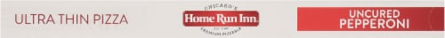 Home Run Inn Ultra Thin Uncured Pepperoni Frozen Pizza Perspective: top
