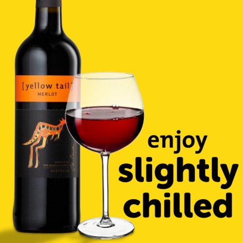 Yellow Tail Merlot Australia Red Wine Perspective: top