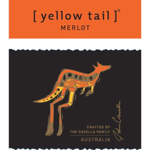 Yellow Tail Merlot South Eastern Australia Red Wine Perspective: top
