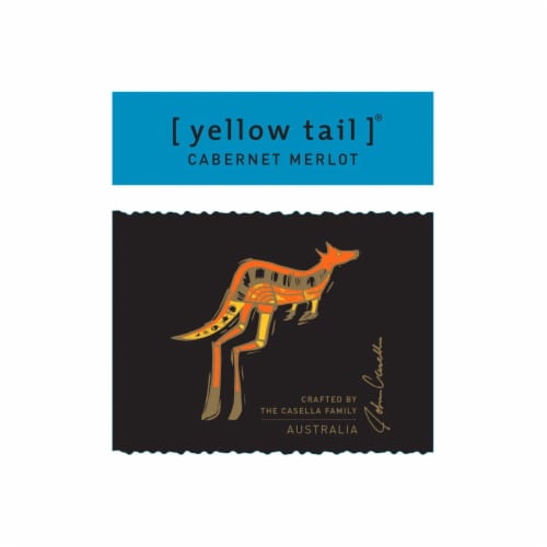 Yellow Tail Bordeaux Cabernet Based Australia Red Wine Perspective: top