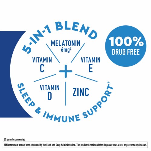 Nature Made® WellBlends™ Sleep & Immune™ Very Berry Diet Supplement Gummies Perspective: top