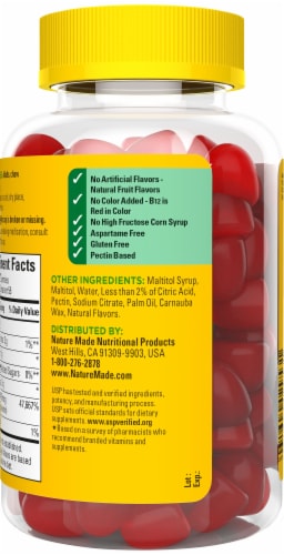 Nature Made® Zero Sugar Vitamin B12 Gummies- 1000mcg Perspective: top