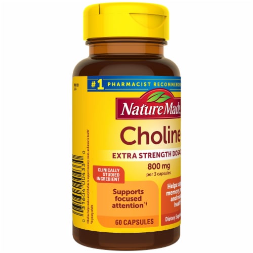 Nature Made® Choline Capsules 800mg Extra Strength Perspective: top